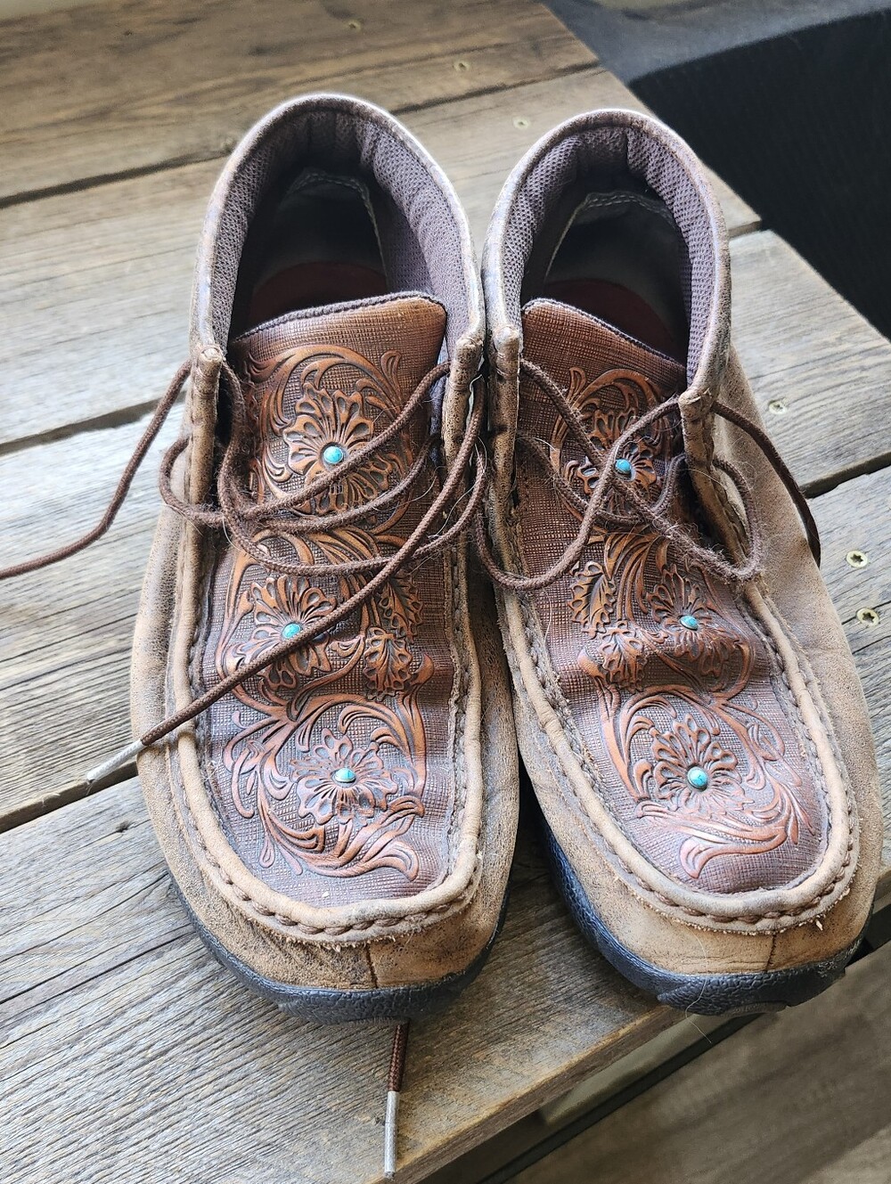 Womens Twisted X Tooled Moccasins